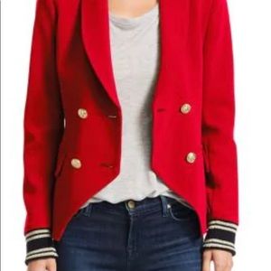 Scripted double breasted blazer nwt